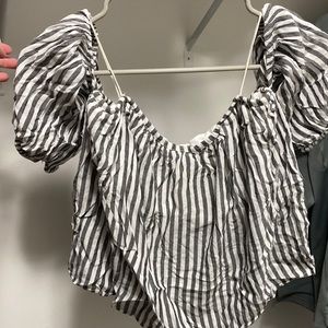 S mustard seed striped shirt